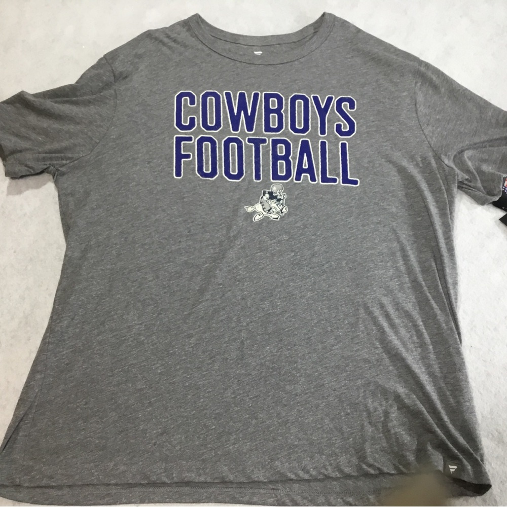 NFL Gray 'Cowboys Football' big & tall SS Tee Size 2XL #1600